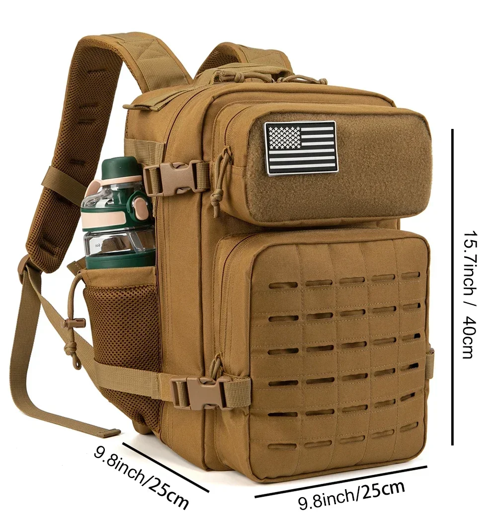25L/45L Men’s and Women’s Tactical Backpacks , Outdoor Activities, Small School Backpacks with Water Bottle Holder